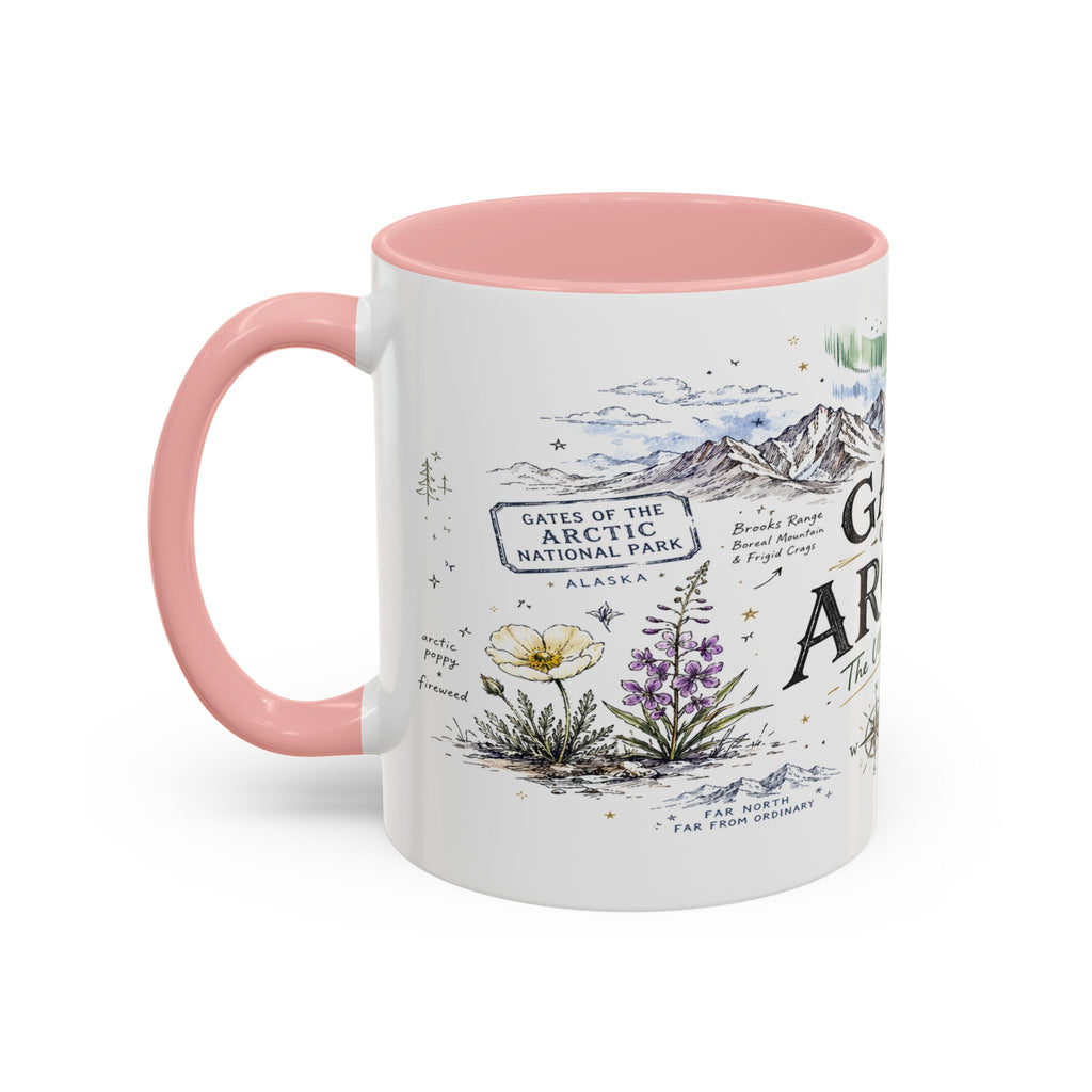 Gates of the Arctic National Park Coffee Mug | Alaska Arctic Wilderness Gift | Accent Color Ceramic 11oz 15oz