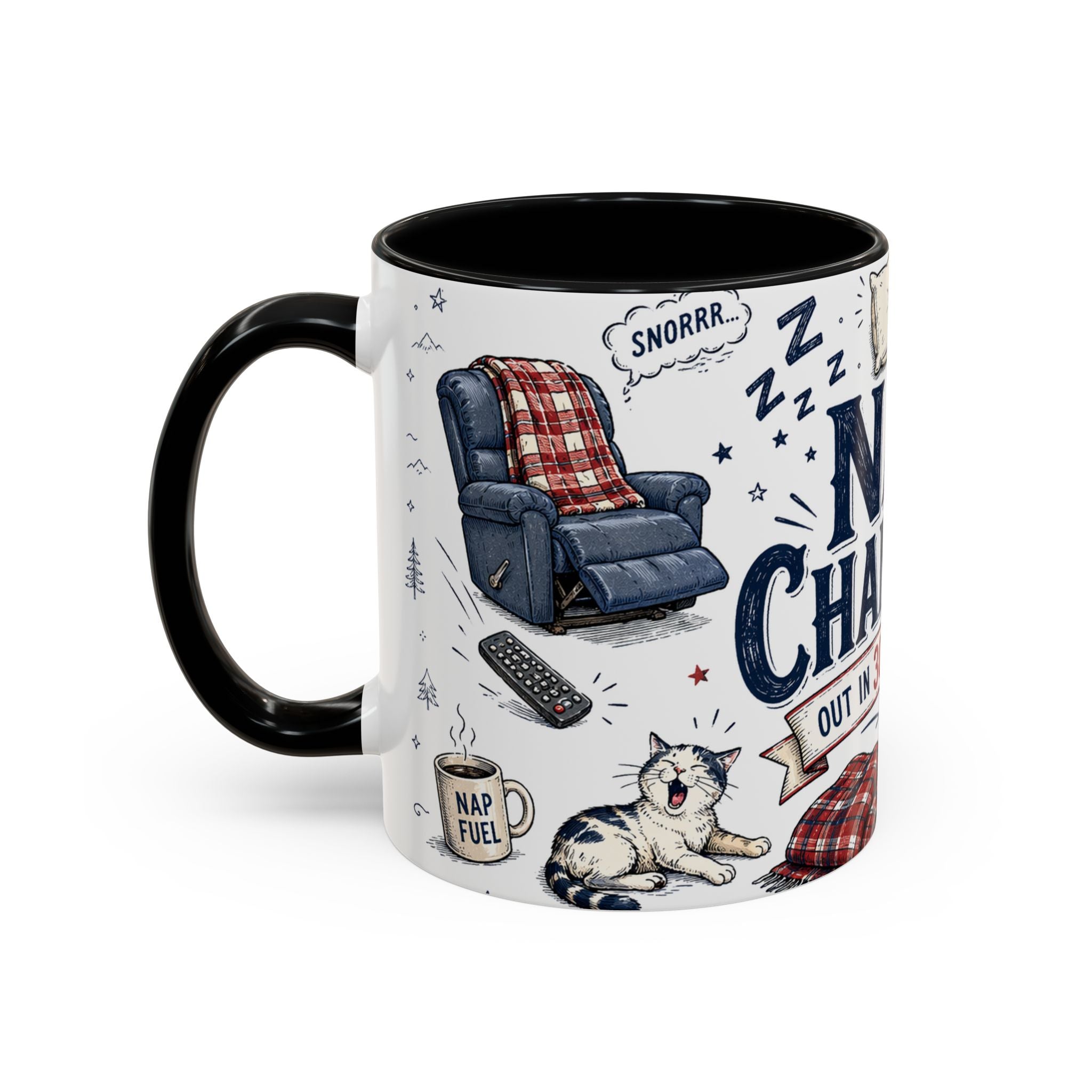 Nap Champion Coffee Mug | Father's Day Gift for Dad | Accent Color Ceramic 11oz 15oz
