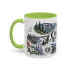Columbia River Gorge Mug, Pacific Northwest Travel Souvenir, Bucket List Gift, Accent Ceramic Coffee Mug 11oz 15oz