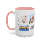 Florence Coffee Mug | Postage Stamp Collage Mug | Travel Souvenir Accent Cup 11oz 15oz