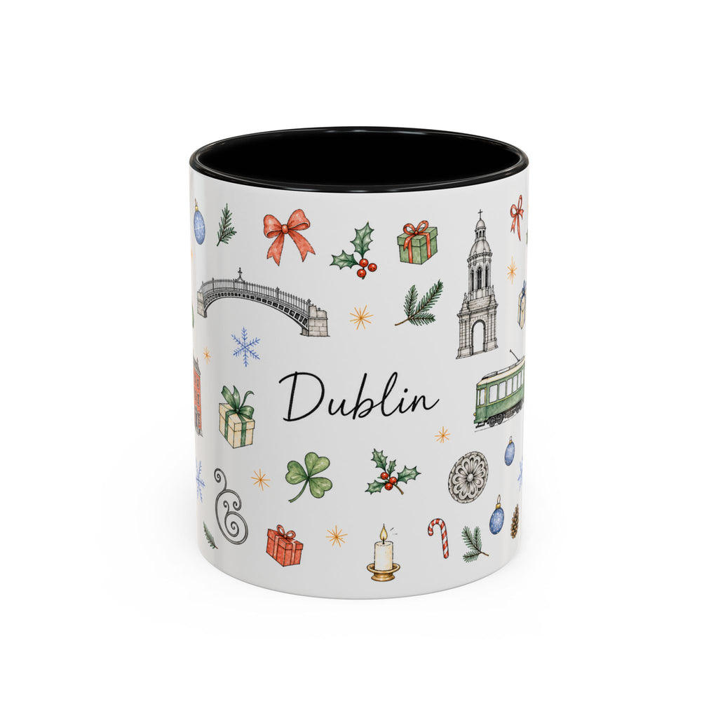 Dublin Christmas Mug | Watercolor City Souvenir, Holiday Travel Gift (11oz/15oz)