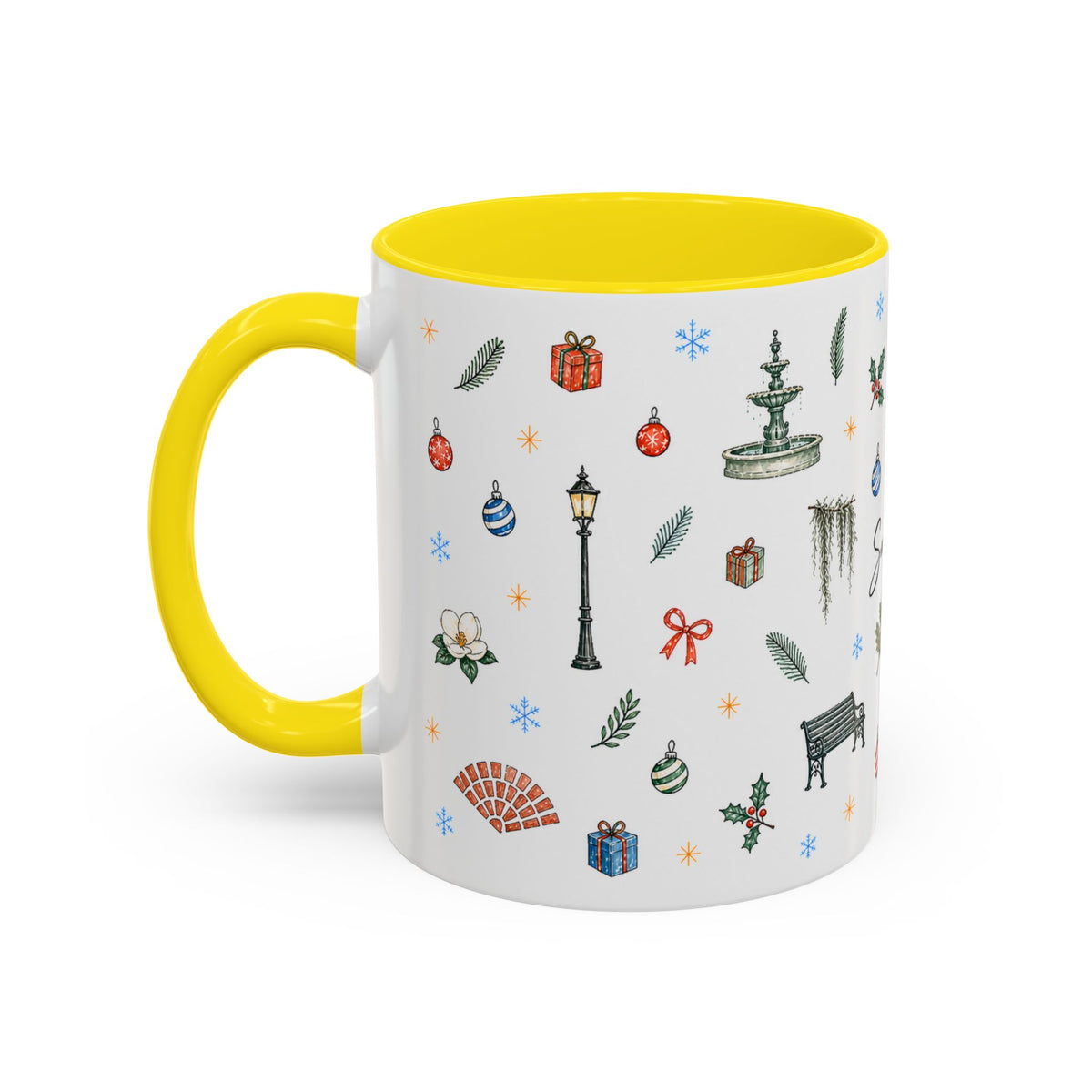 Savannah Christmas Mug | Watercolor City Souvenir, Travel Memories Cup
