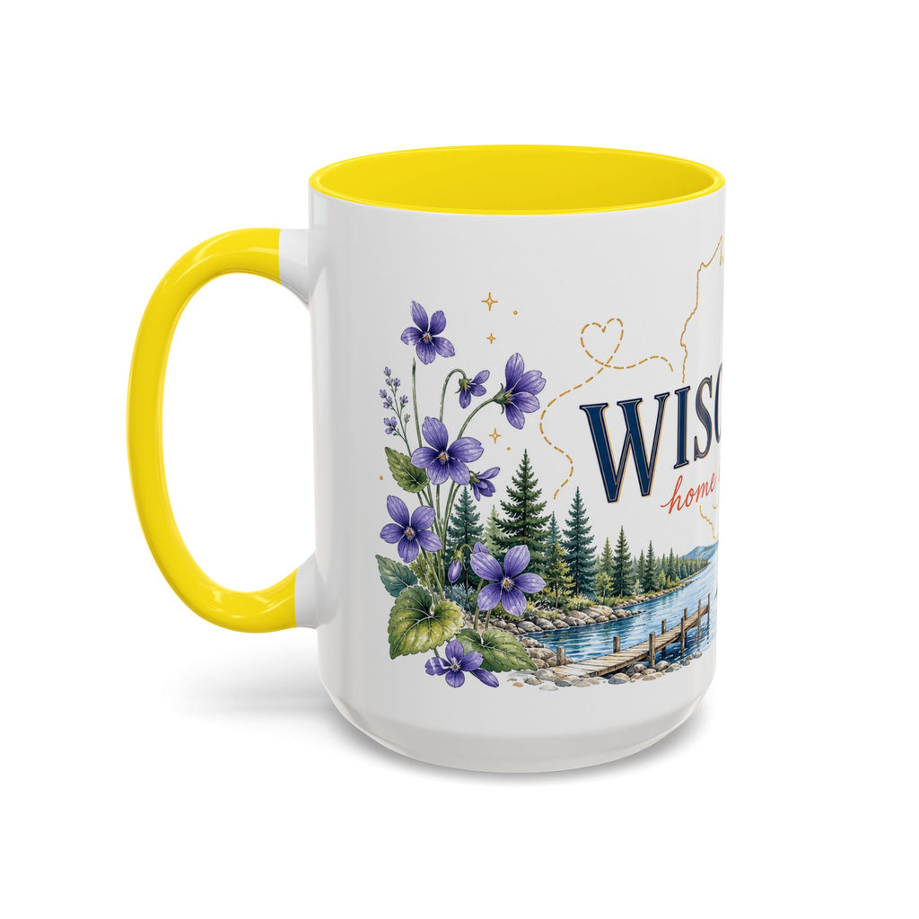 Wisconsin Home State Mug | Moving Away Gift | Long Distance Friendship Coffee Cup | 11oz 15oz Accent Mug