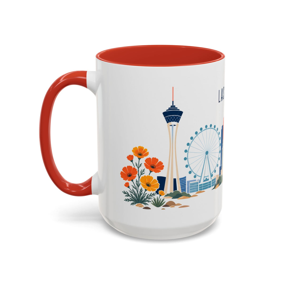 Las Vegas Coffee Mug | United States Travel Souvenir | Porcelain Decal City Gift | 11oz 15oz Accent Mug