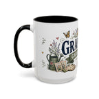 Grandma's Garden Of Love Coffee Mug | Gift From Grandkids | Accent Color Ceramic 11oz 15oz