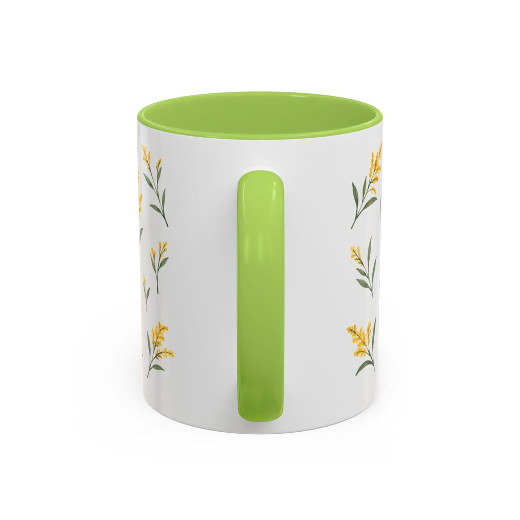 Nebraska Goldenrod Mug, State Flower Floral Coffee Cup, 11oz Botanical Gift