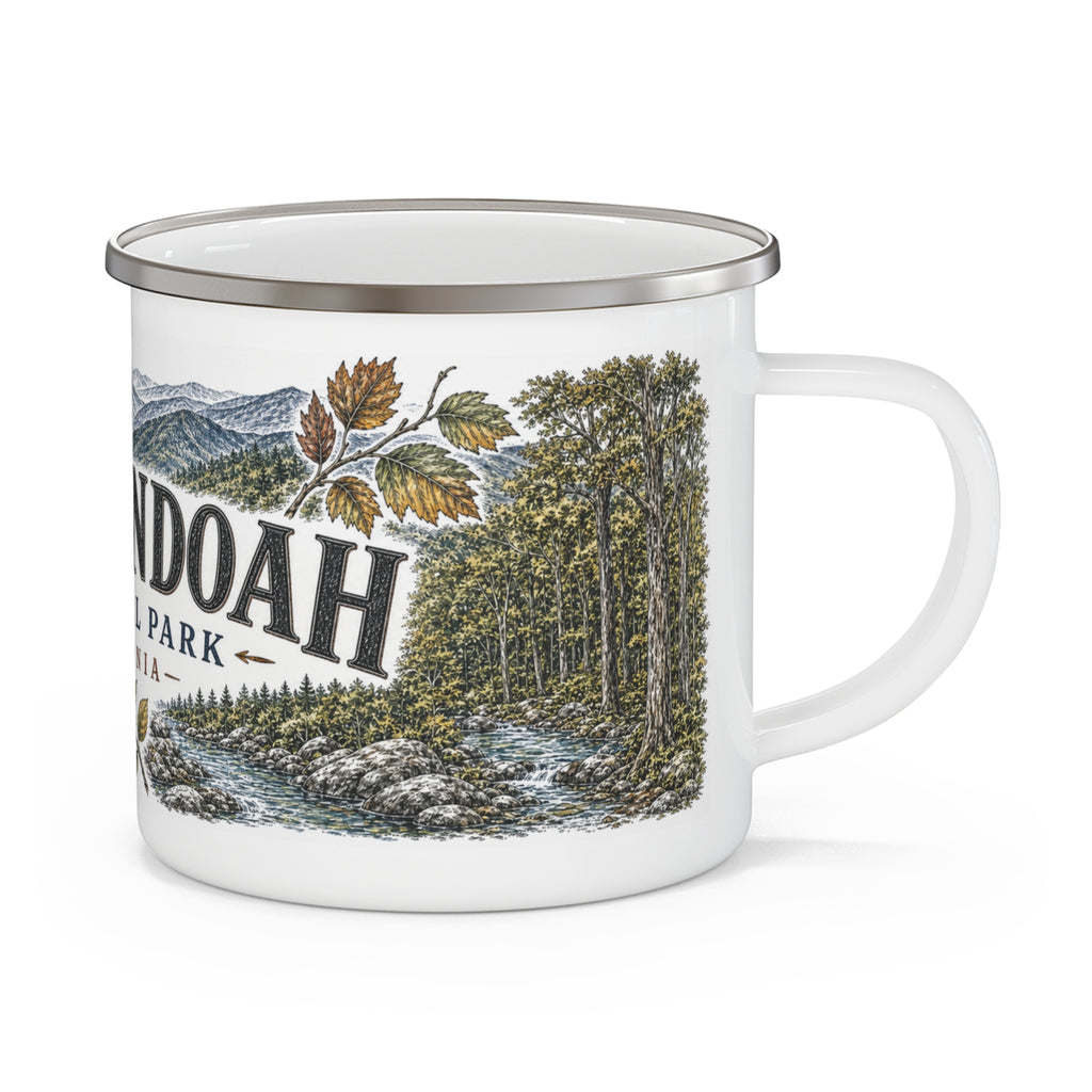 Shenandoah National Park Vintage Enamel Camping Mug | 12oz National Park Hiking Gift