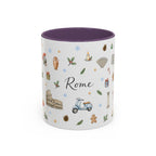 Rome Christmas Mug | Watercolor City Souvenir | Ceramic Coffee Cup
