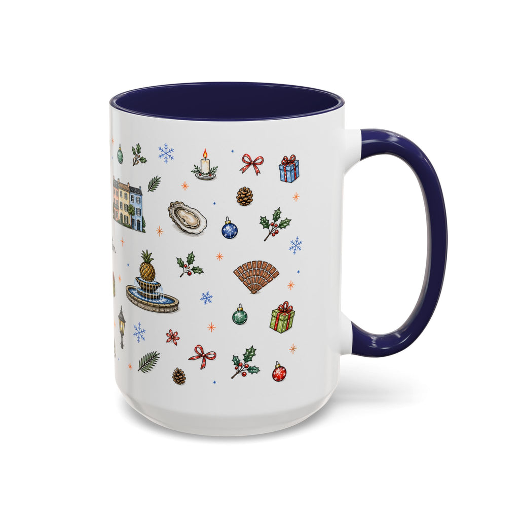 Charleston Christmas Mug | Watercolor City Souvenir, Holiday Travel Gift (11oz/15oz)