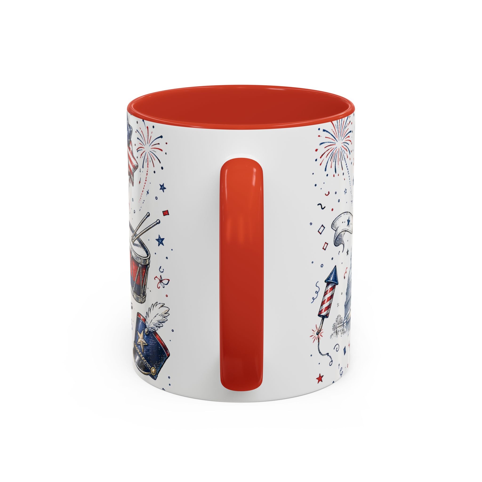 Stars and Stripes Forever Coffee Mug | Patriotic 4th of July Gift | Accent Color Ceramic 11oz 15oz