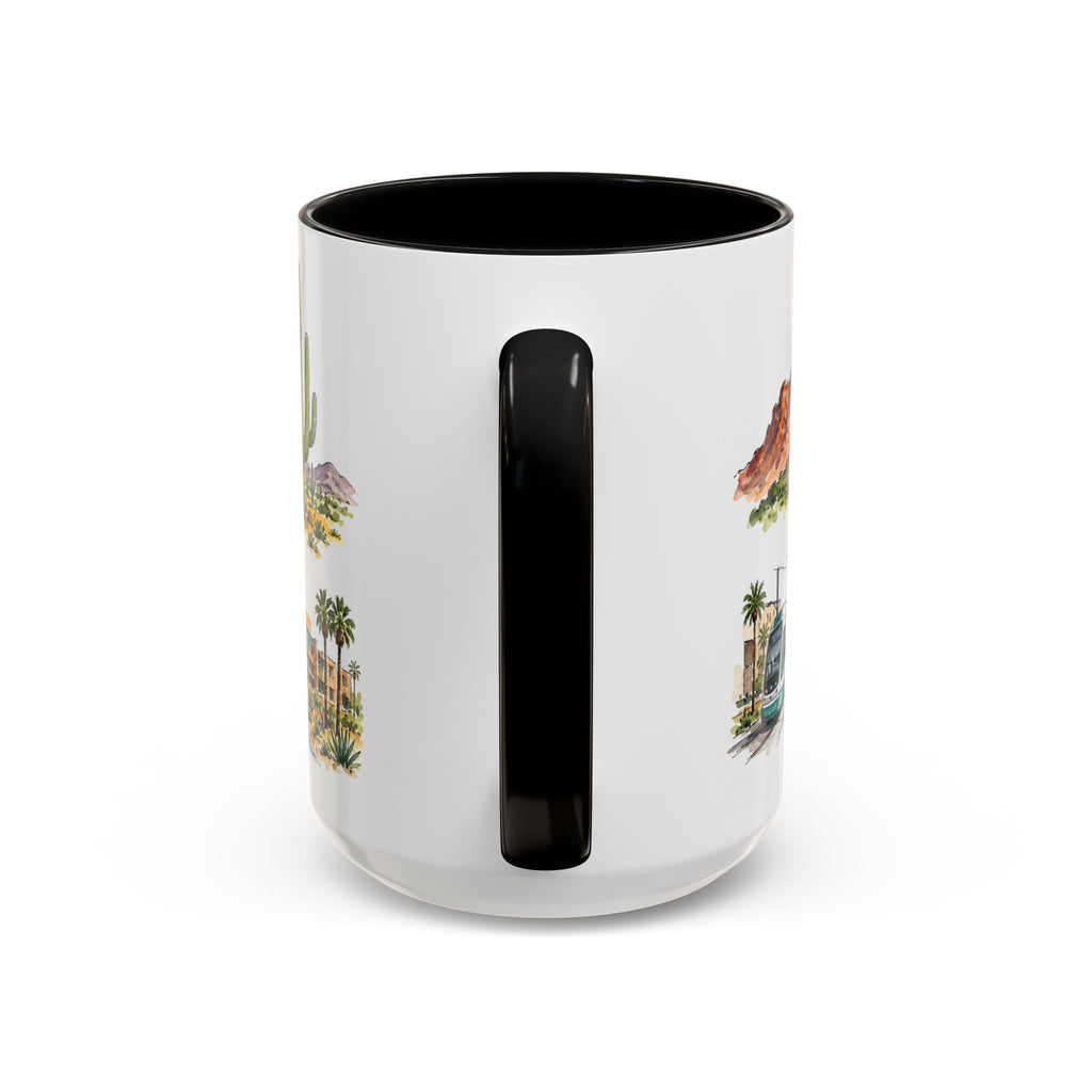 Phoenix Illustrated Travel Mug | City Souvenir Accent Coffee Mug | 11oz 15oz Ceramic Cup