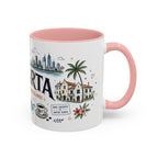 Jakarta Coffee Mug | Indonesia Souvenir Travel Gift | Accent Color Ceramic 11oz 15oz