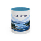 Isle Royale National Park Coffee Mug | Solid Color Block Park Souvenir | 11oz 15oz Accent Mug