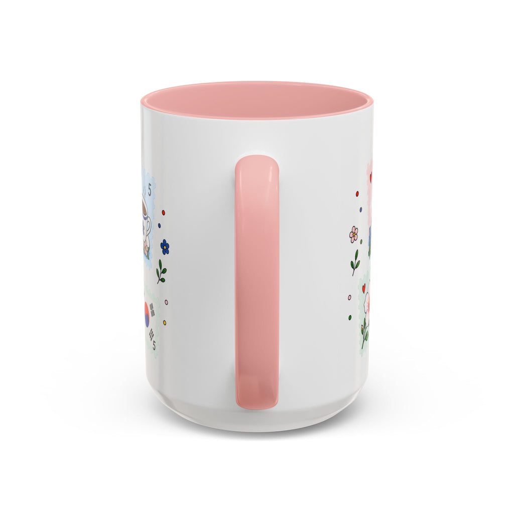 Seoul Coffee Mug | Postage Stamp Collage Mug | Travel Souvenir Accent Cup 11oz 15oz