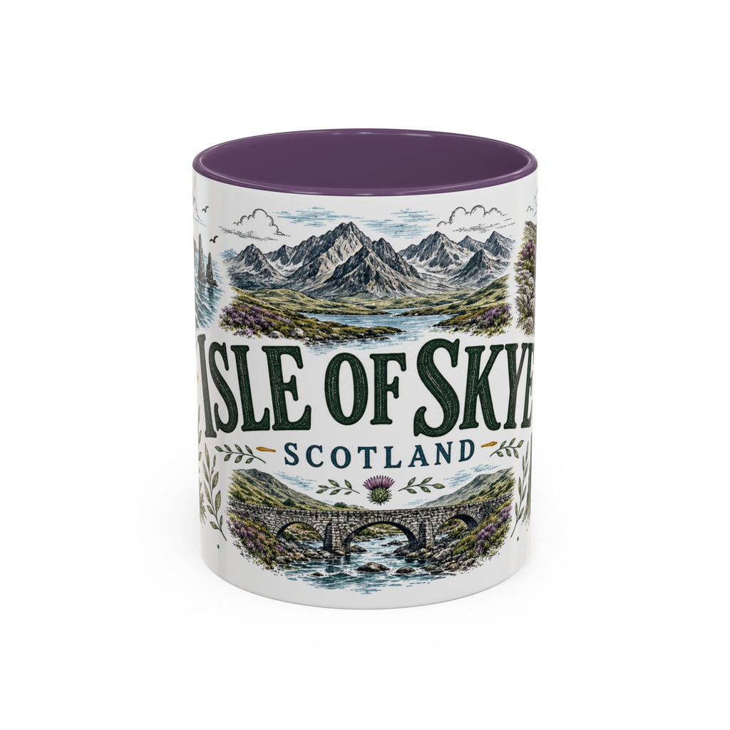 Isle of Skye Mug, Scotland Travel Souvenir, Bucket List Gift, Accent Ceramic Coffee Mug 11oz 15oz