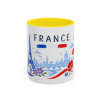 France Coffee Mug | Travel Souvenir Accent Mug | Country Gift Ceramic Cup 11oz 15oz