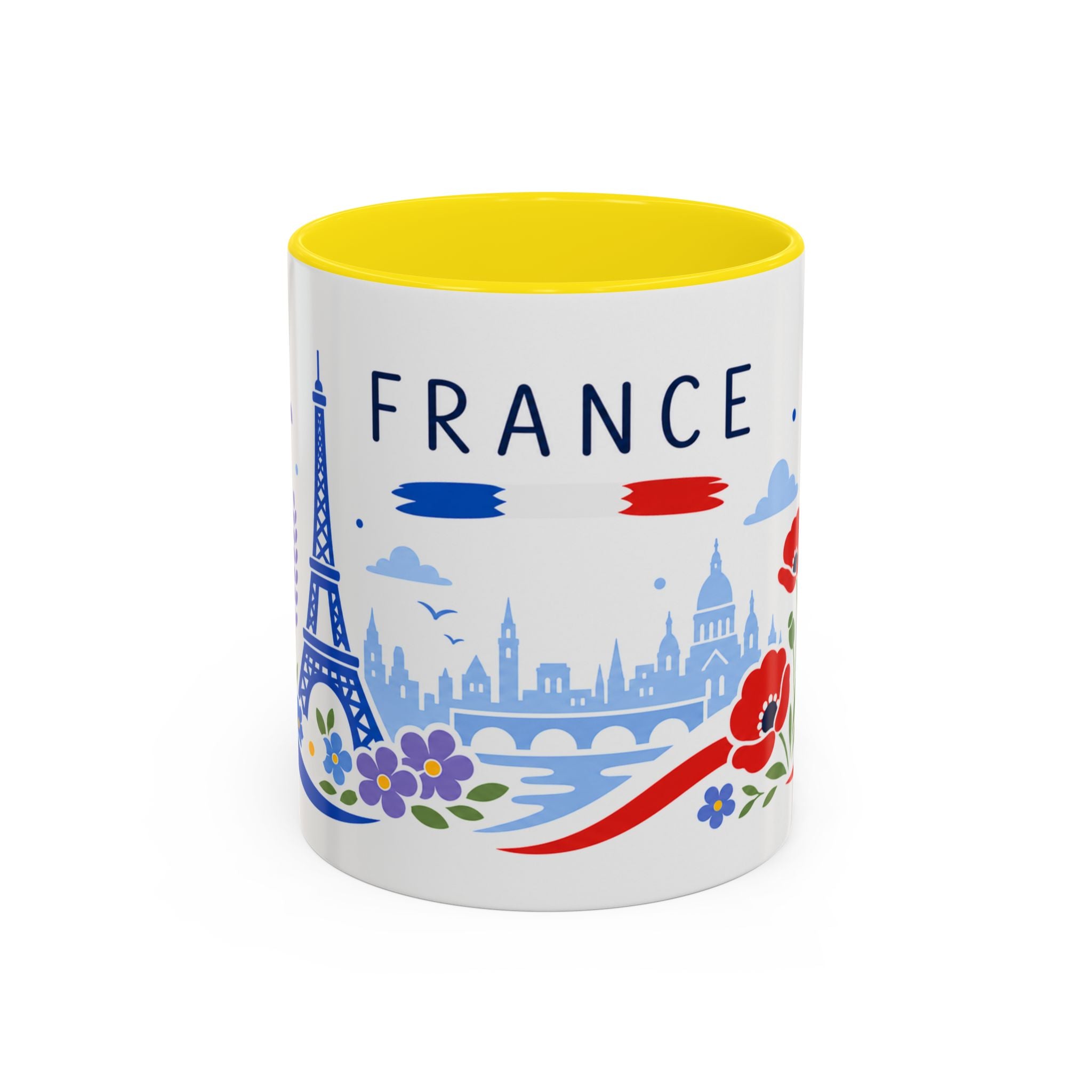 France Coffee Mug | Travel Souvenir Accent Mug | Country Gift Ceramic Cup 11oz 15oz