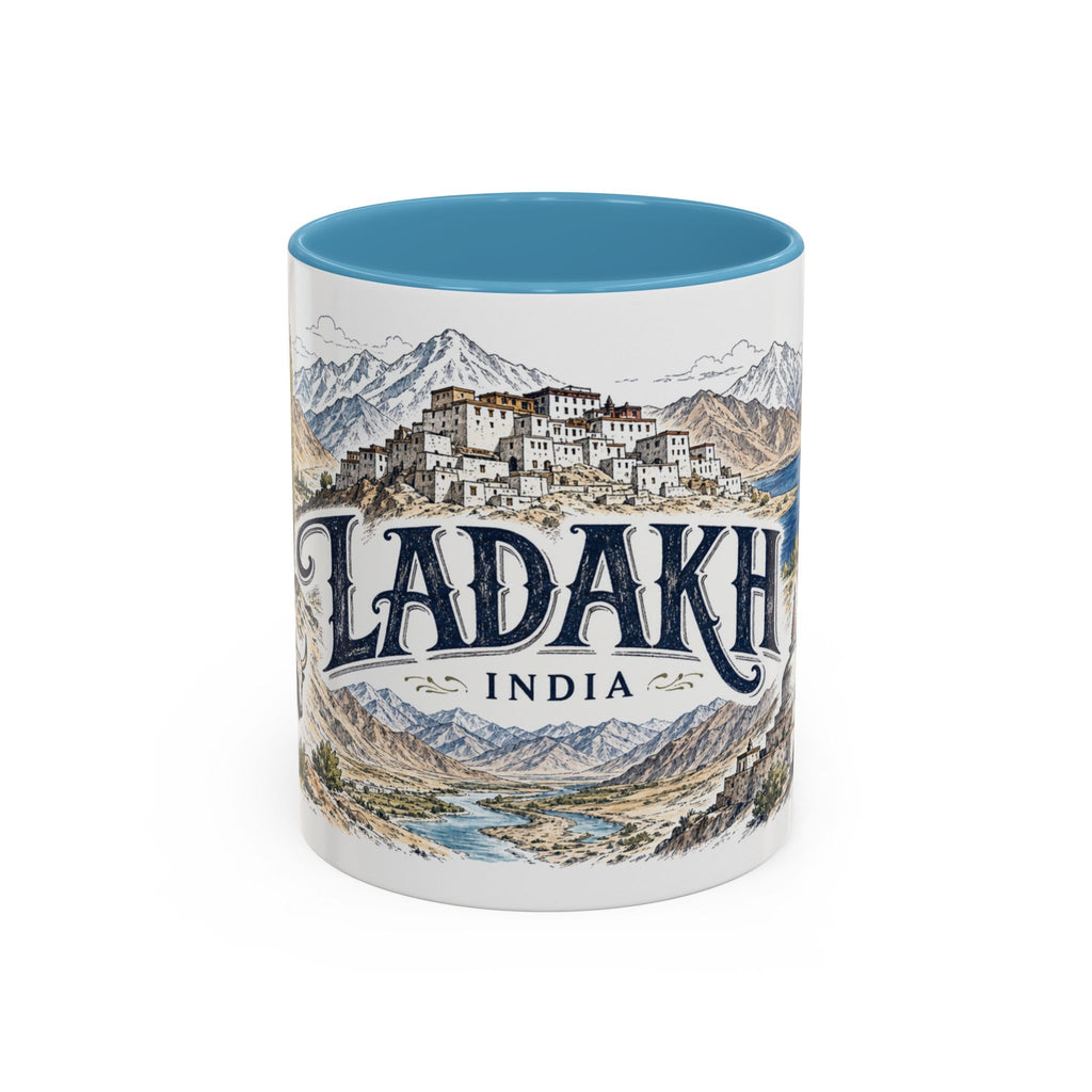Ladakh Mug, India Travel Souvenir, Bucket List Gift, Accent Ceramic Coffee Mug 11oz 15oz