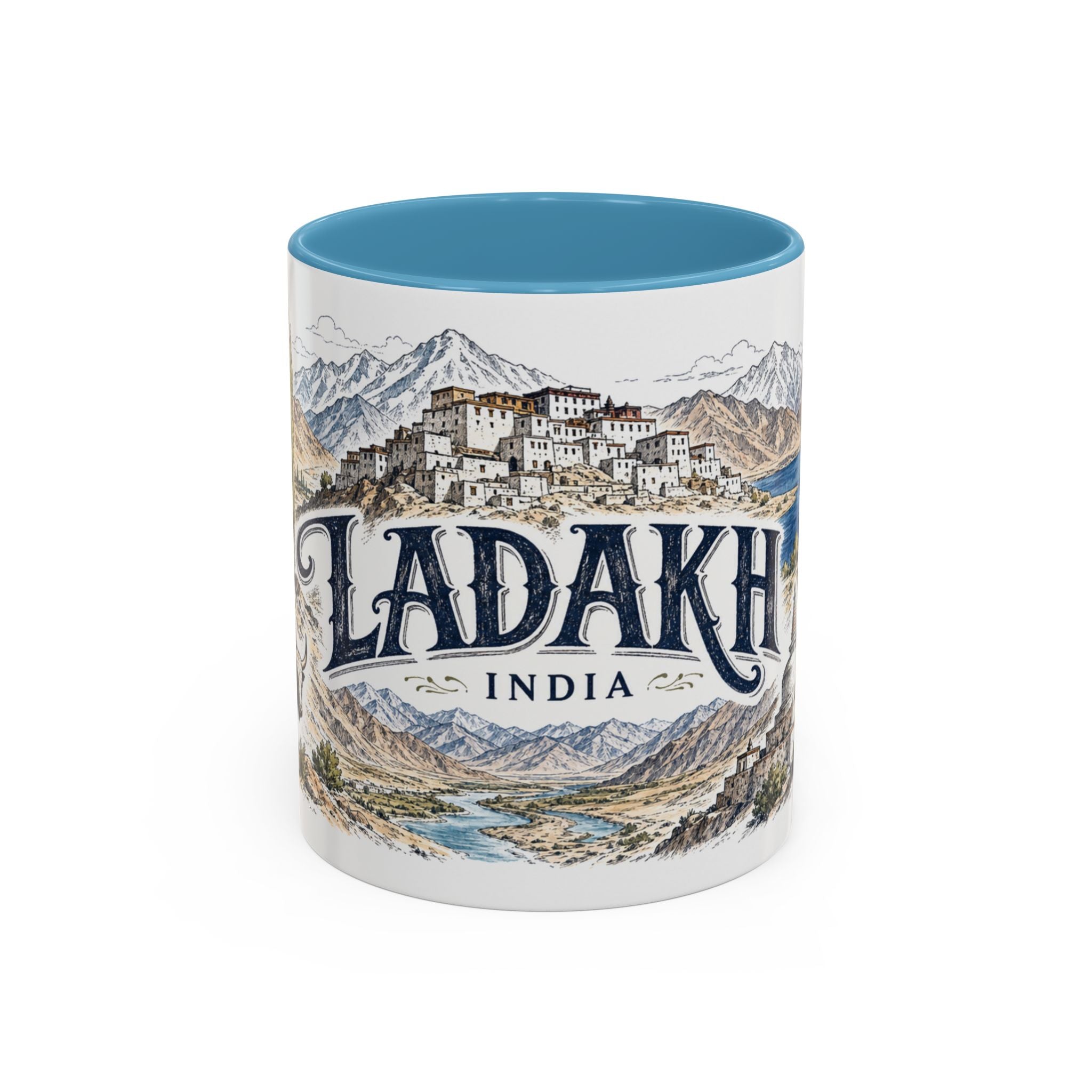 Ladakh Mug, India Travel Souvenir, Bucket List Gift, Accent Ceramic Coffee Mug 11oz 15oz