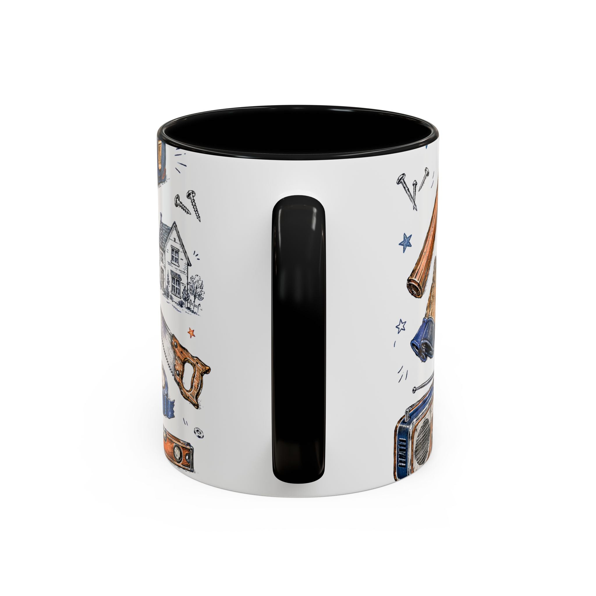 Mr Fix It Coffee Mug | Father's Day Gift for Dad | Accent Color Ceramic 11oz 15oz