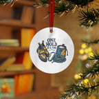 One Hold at a Time Climbing Round Metal Ornament | Sports Gift