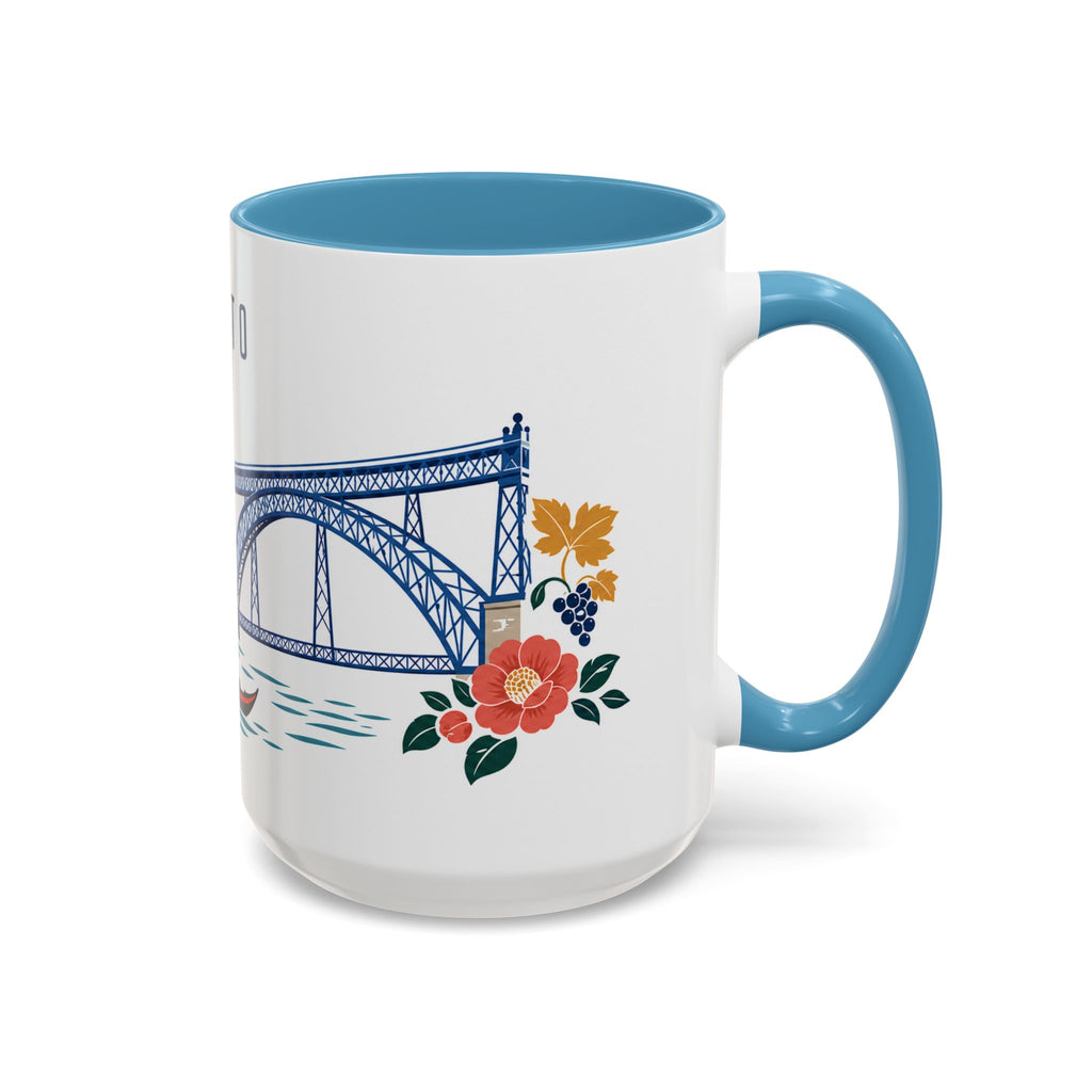 Porto Coffee Mug | Portugal Travel Souvenir | Porcelain Decal City Gift | 11oz 15oz Accent Mug
