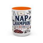 Nap Champion Coffee Mug | Father's Day Gift for Dad | Accent Color Ceramic 11oz 15oz