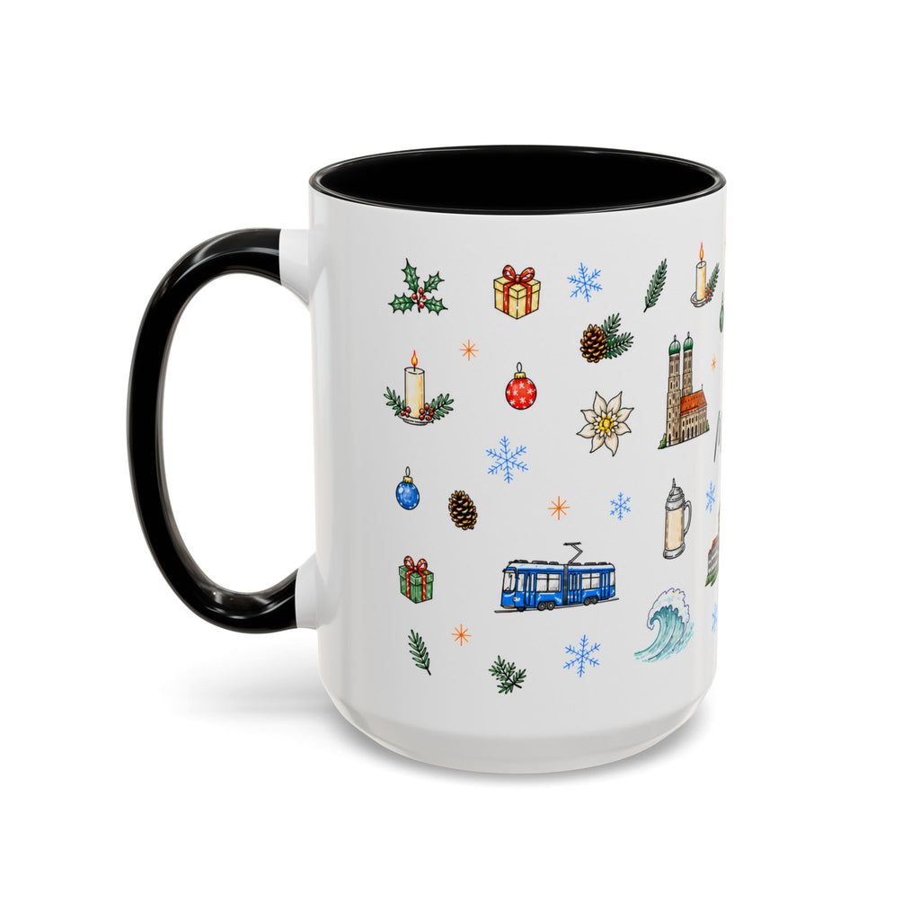 Munich Christmas Mug | Watercolor City Souvenir, Travel Gift (11oz/15oz)