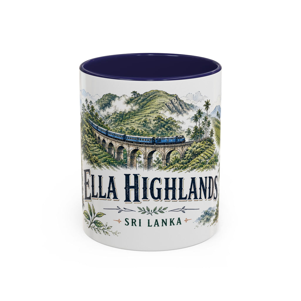 Ella Highlands Mug, Sri Lanka Travel Souvenir, Bucket List Gift, Accent Ceramic Coffee Mug 11oz 15oz