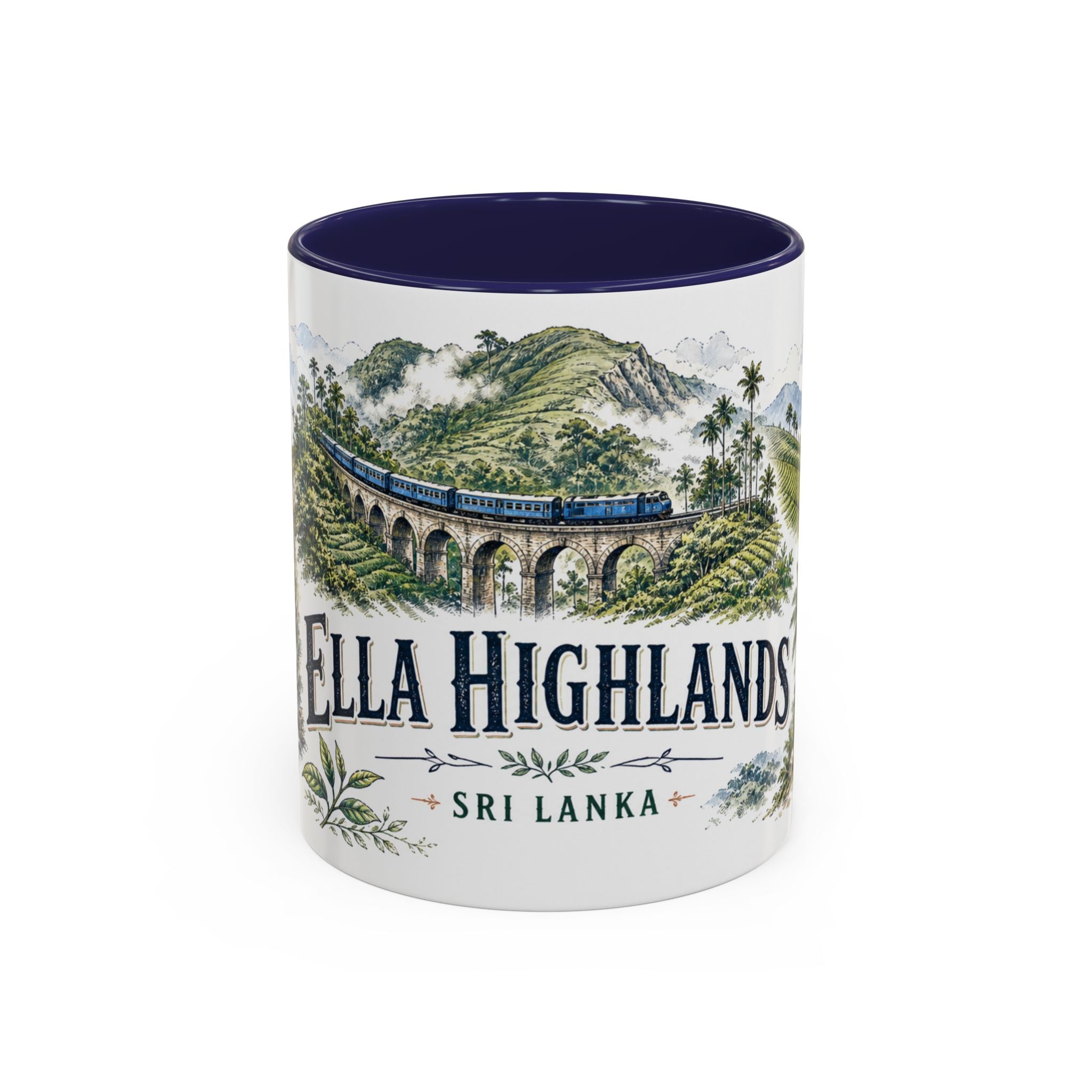Ella Highlands Mug, Sri Lanka Travel Souvenir, Bucket List Gift, Accent Ceramic Coffee Mug 11oz 15oz
