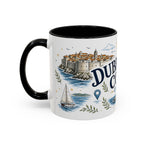 Dubrovnik Coast Coffee Mug | Travel Destination Souvenir Gift | Accent Color Ceramic 11oz 15oz