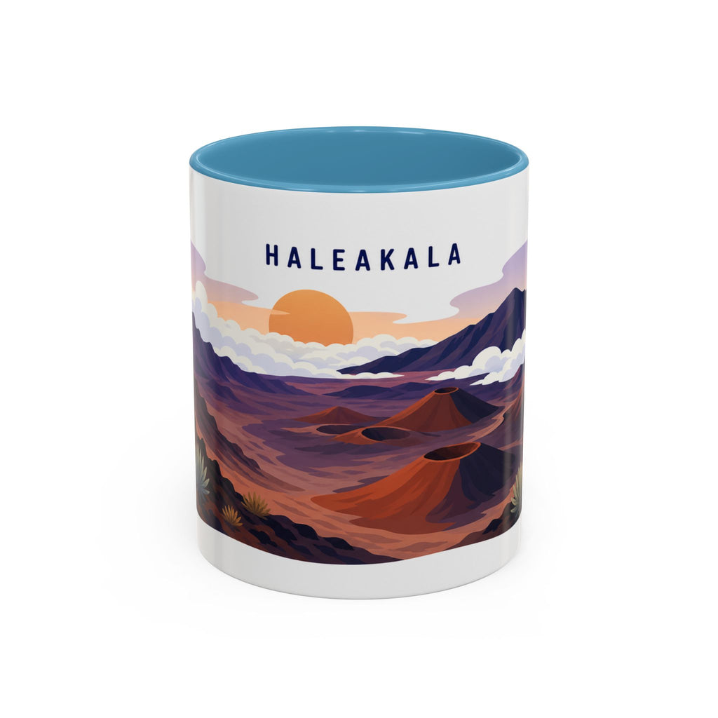 Haleakala National Park Coffee Mug | Solid Color Block Park Souvenir | 11oz 15oz Accent Mug