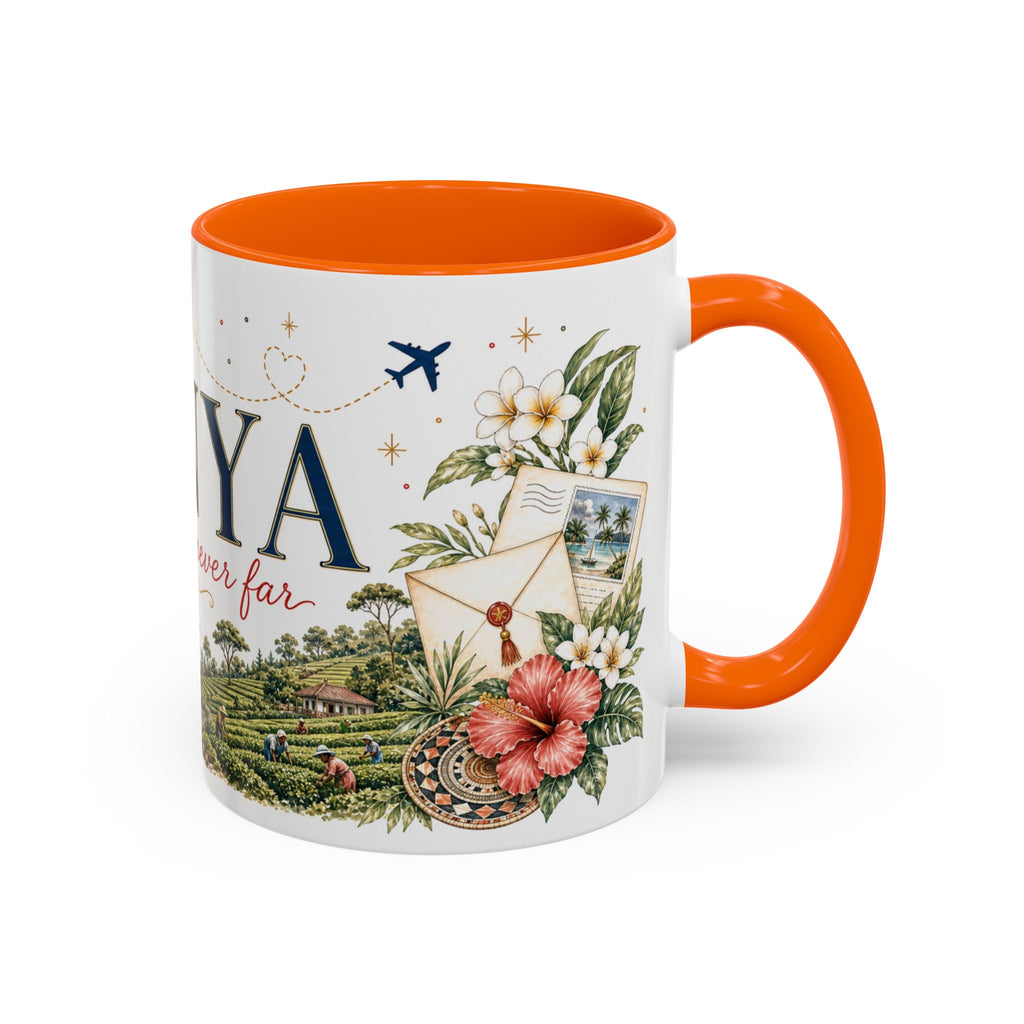 Kenya Home Country Mug | Moving Away Gift | Long Distance Friendship | 11 oz 15 oz Accent Mug