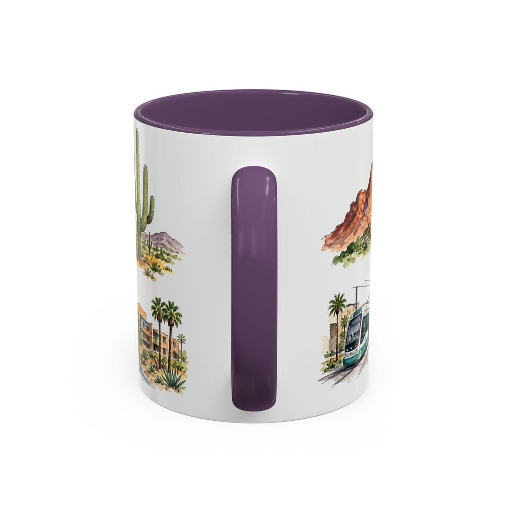 Phoenix Illustrated Travel Mug | City Souvenir Accent Coffee Mug | 11oz 15oz Ceramic Cup