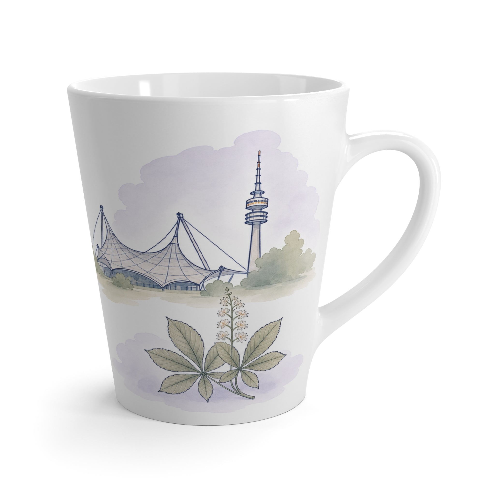 Munich Latte Mug | Watercolor City Travel Mug | 12 oz Ceramic Souvenir Gift