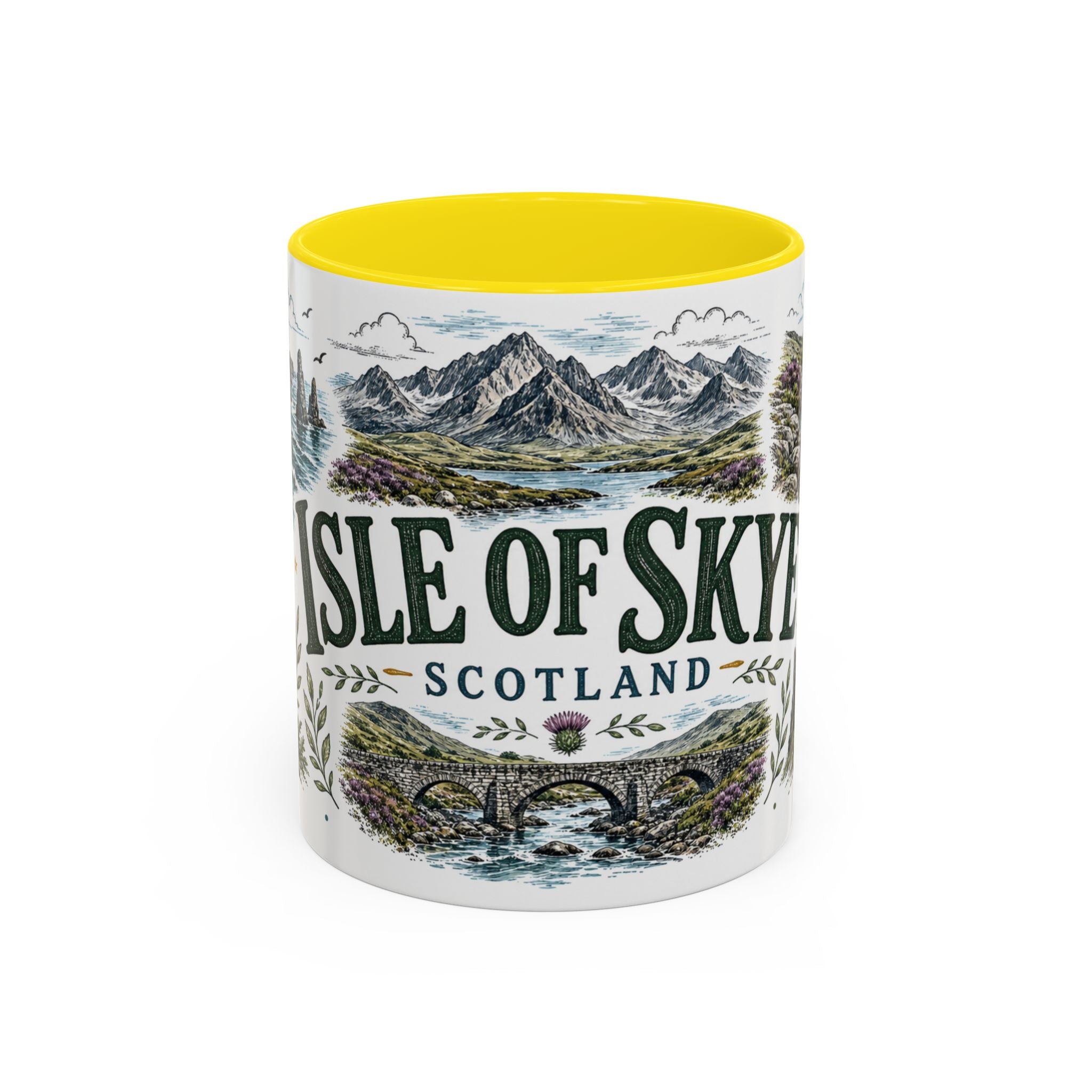 Isle of Skye Mug, Scotland Travel Souvenir, Bucket List Gift, Accent Ceramic Coffee Mug 11oz 15oz