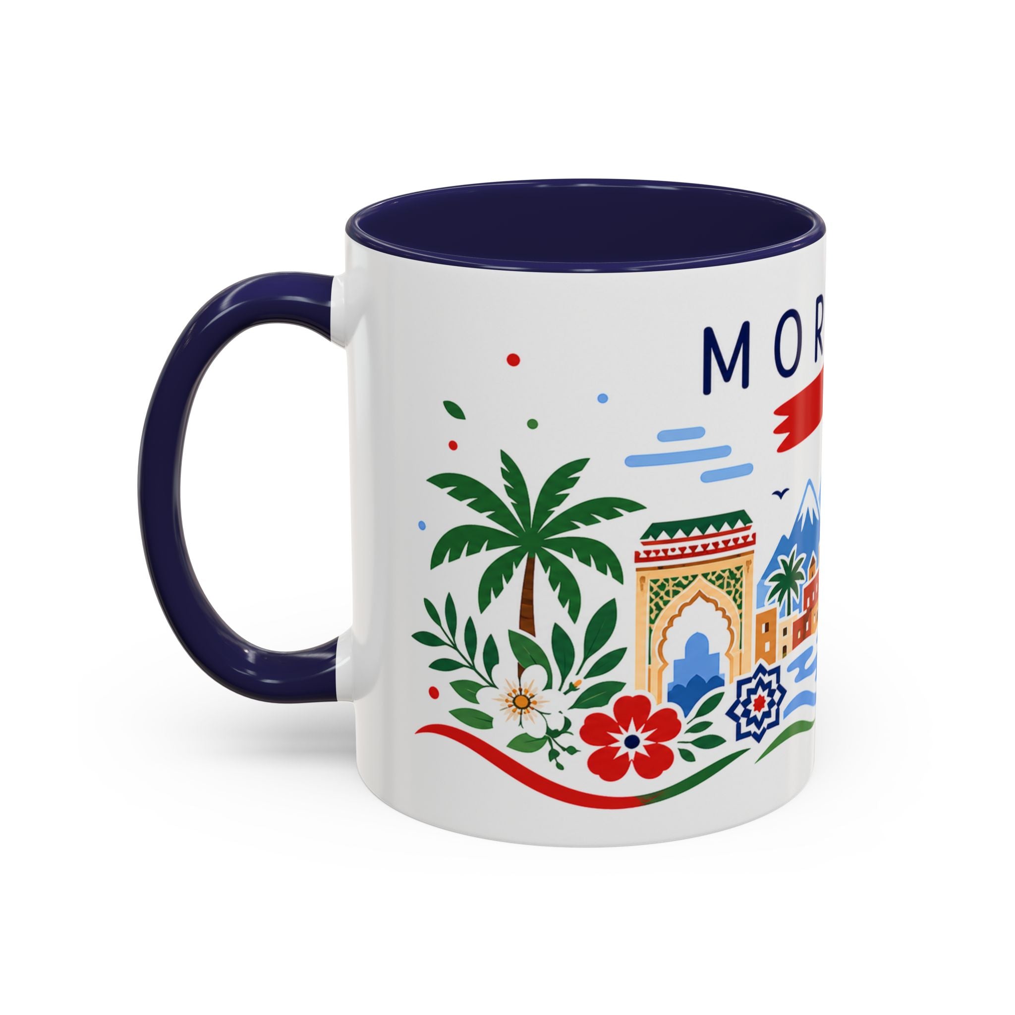 Morocco Coffee Mug | Travel Souvenir Accent Mug | Country Gift Ceramic Cup 11oz 15oz
