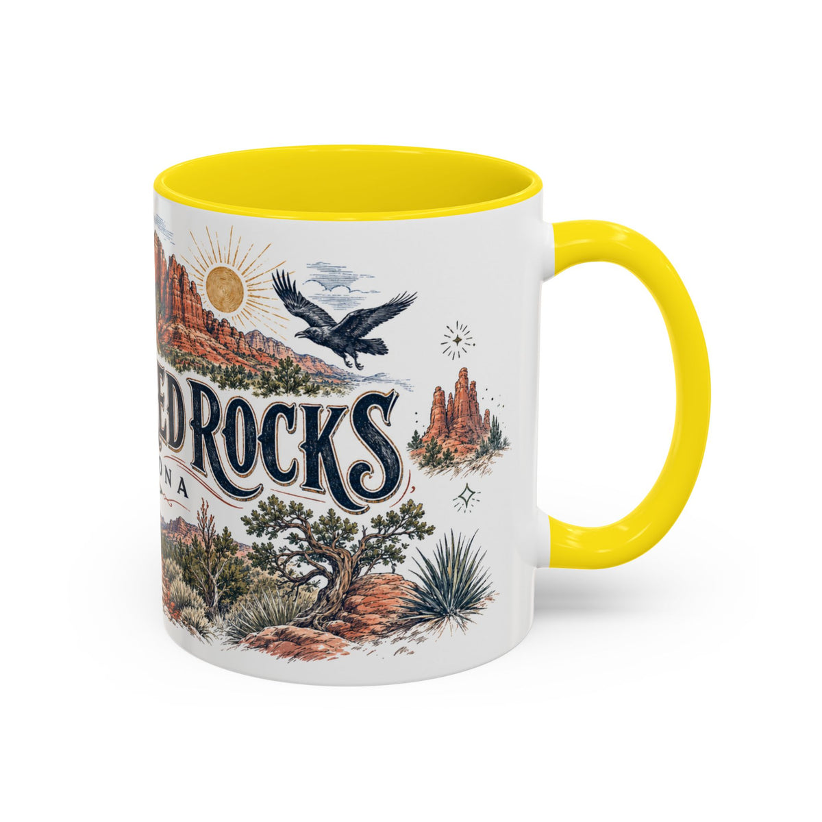 Sedona Red Rocks Mug, Arizona Travel Souvenir, Bucket List Gift, Accent Ceramic Coffee Mug 11oz 15oz