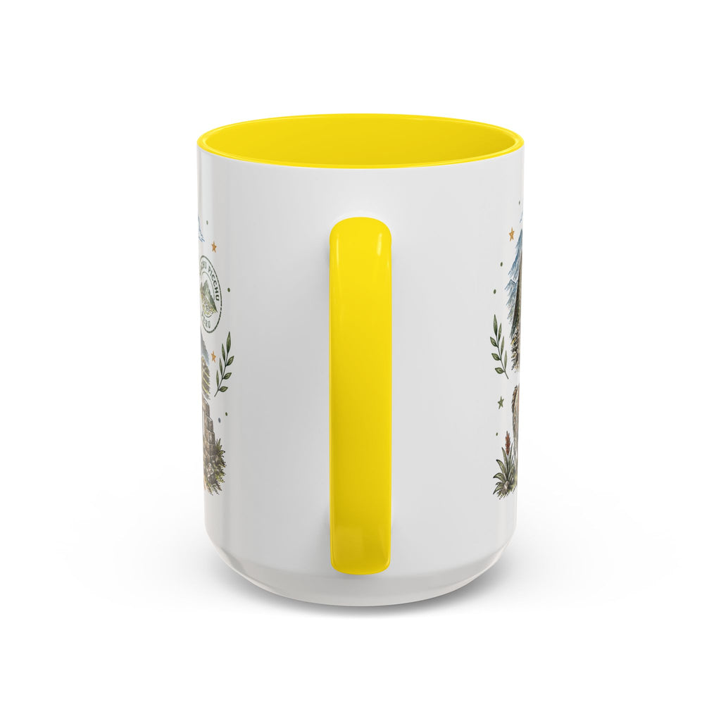 Machu Picchu Coffee Mug | Travel Destination Souvenir Gift | Accent Color Ceramic 11oz 15oz
