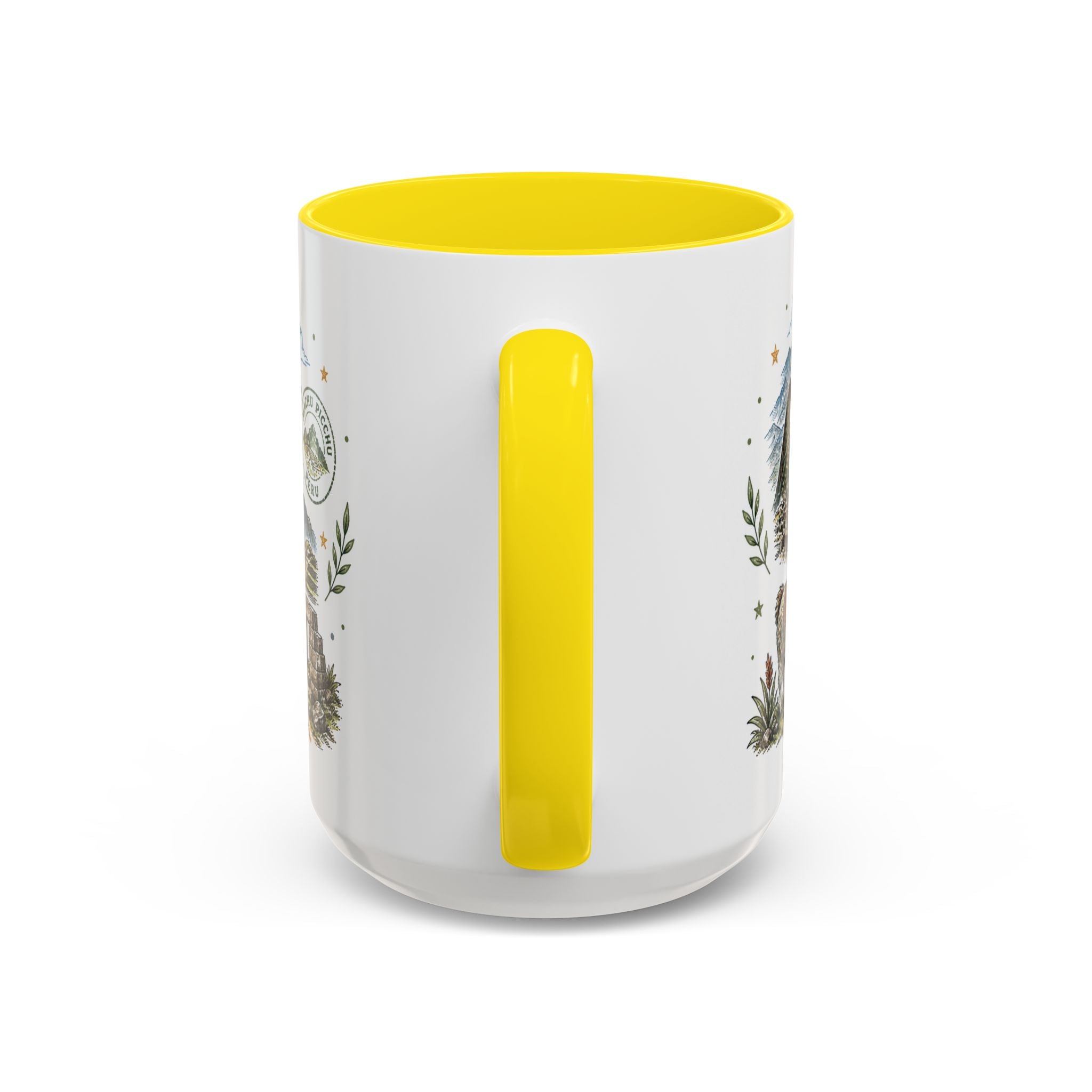 Machu Picchu Coffee Mug | Travel Destination Souvenir Gift | Accent Color Ceramic 11oz 15oz