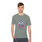 United States Soccer T Shirt, Let's Go USA Fan Tee, Moisture Wicking Sport Shirt
