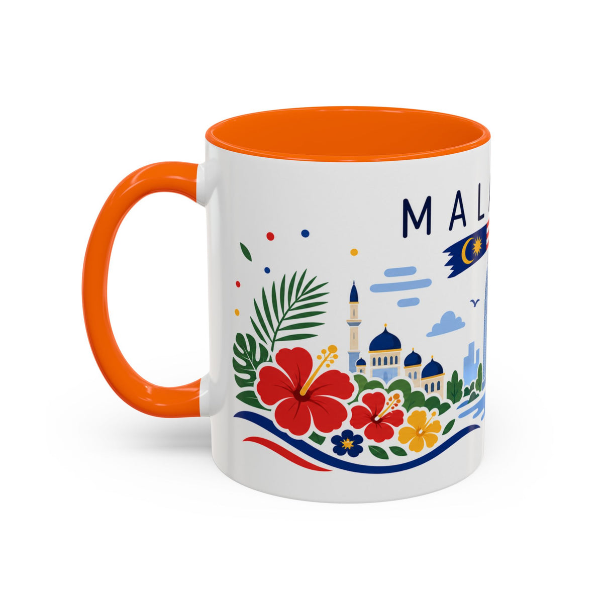 Malaysia Coffee Mug | Travel Souvenir Accent Mug | Country Gift Ceramic Cup 11oz 15oz