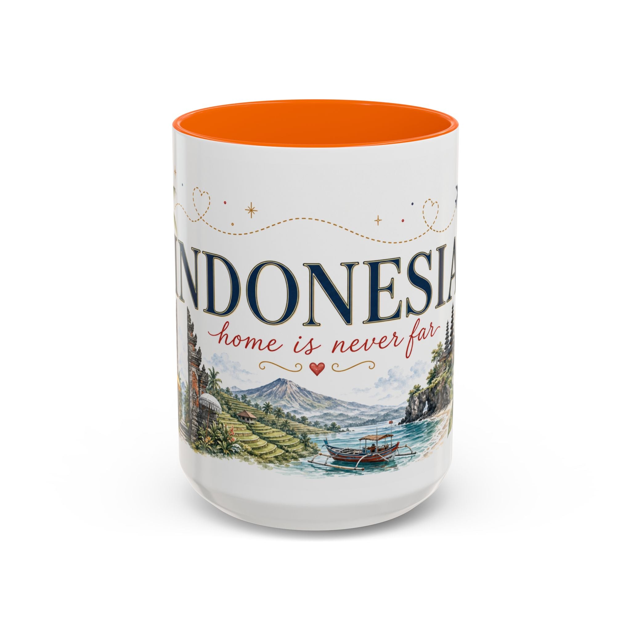 Indonesia Home Country Mug | Moving Away Gift | Long Distance Friendship | 11 oz 15 oz Accent Mug