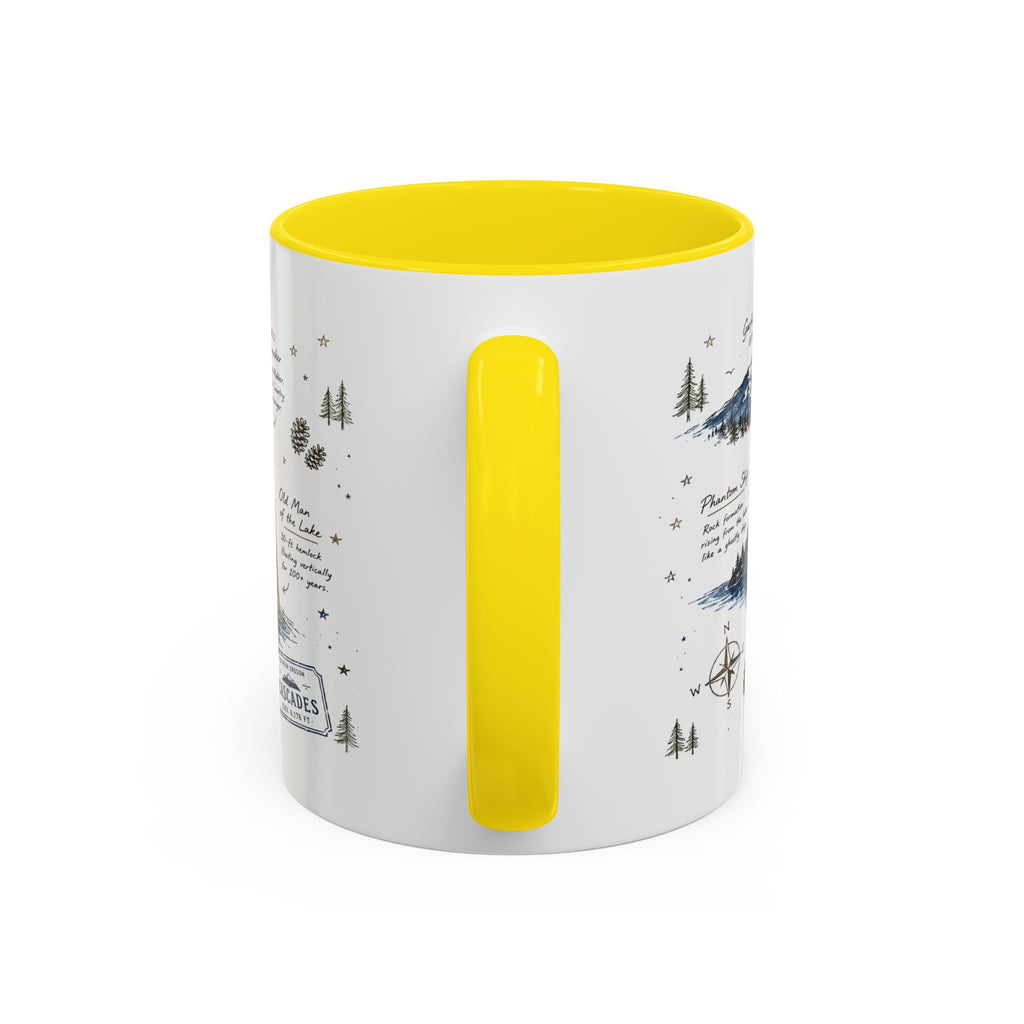 Crater Lake National Park Coffee Mug | Oregon Volcano Blue Lake Hiking Gift | Accent Color Ceramic 11oz 15oz