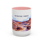 Petrified Forest National Park Coffee Mug | Solid Color Block Park Souvenir | 11oz 15oz Accent Mug
