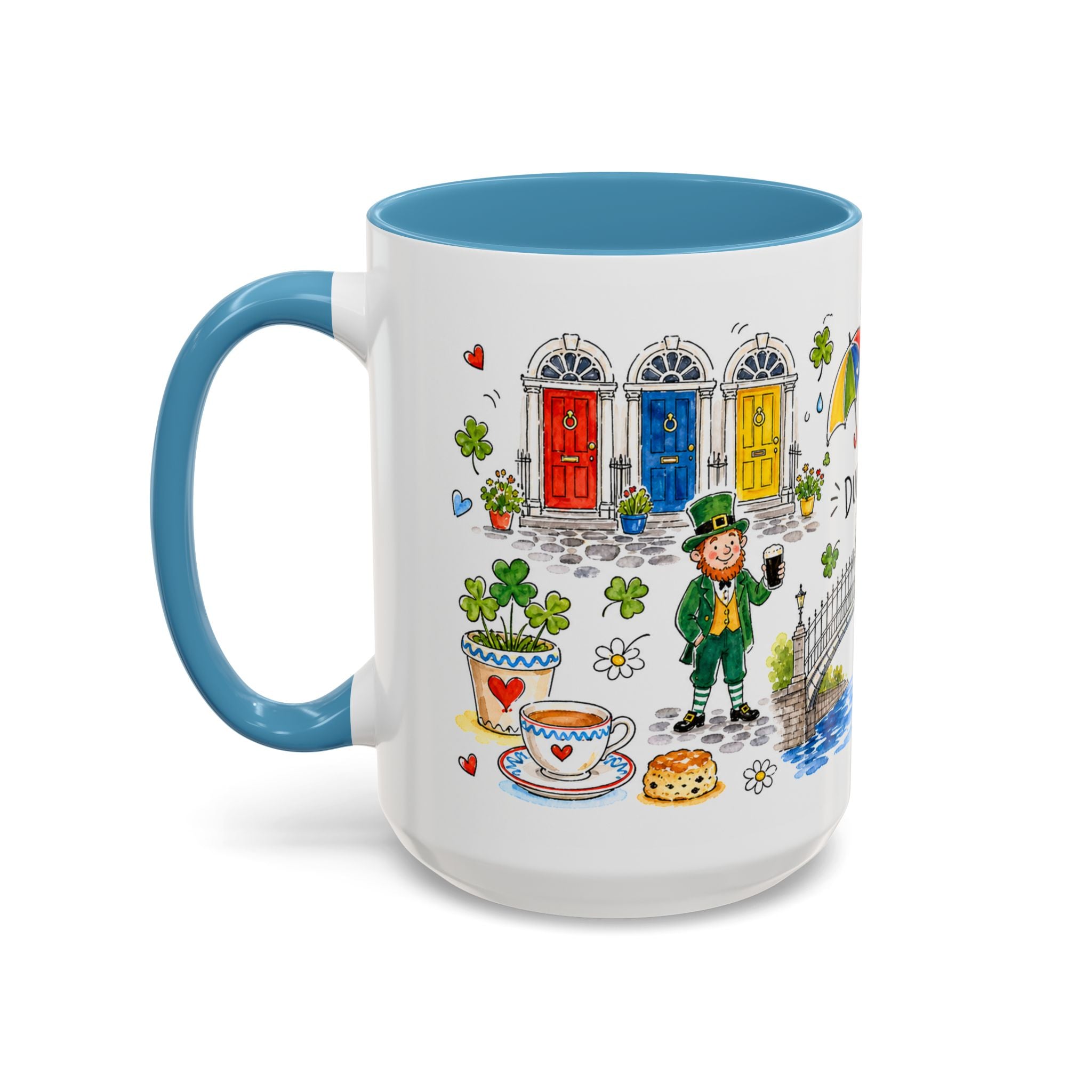 Dublin Travel Mug | European City Souvenir Accent Coffee Mug | 11oz 15oz Ceramic Cup