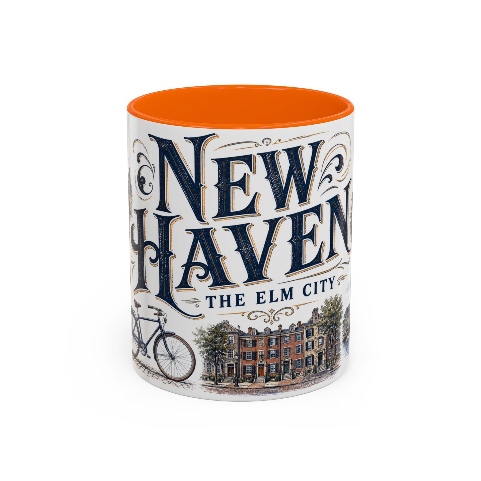 New Haven Coffee Mug | United States Travel Souvenir | Vintage Illustrated City Gift | 11 oz 15 oz Accent Mug