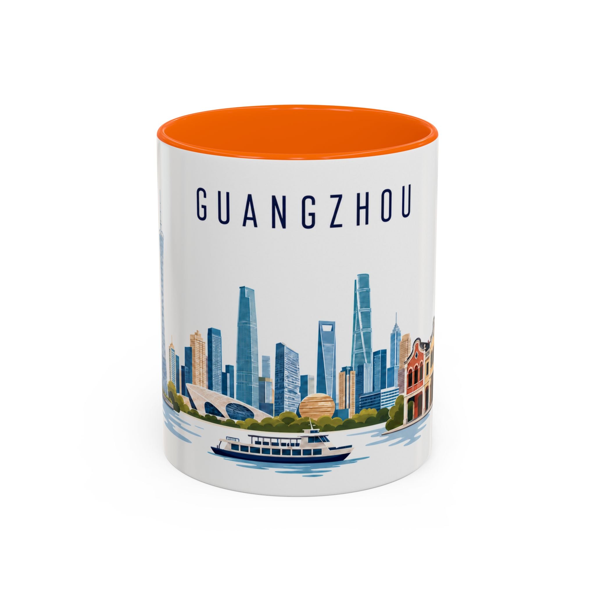 Guangzhou Coffee Mug | China Travel Souvenir | Porcelain Decal City Gift | 11oz 15oz Accent Mug