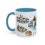 Lucerne Illustrated Travel Mug | City Souvenir Accent Coffee Mug | 11oz 15oz Ceramic Cup