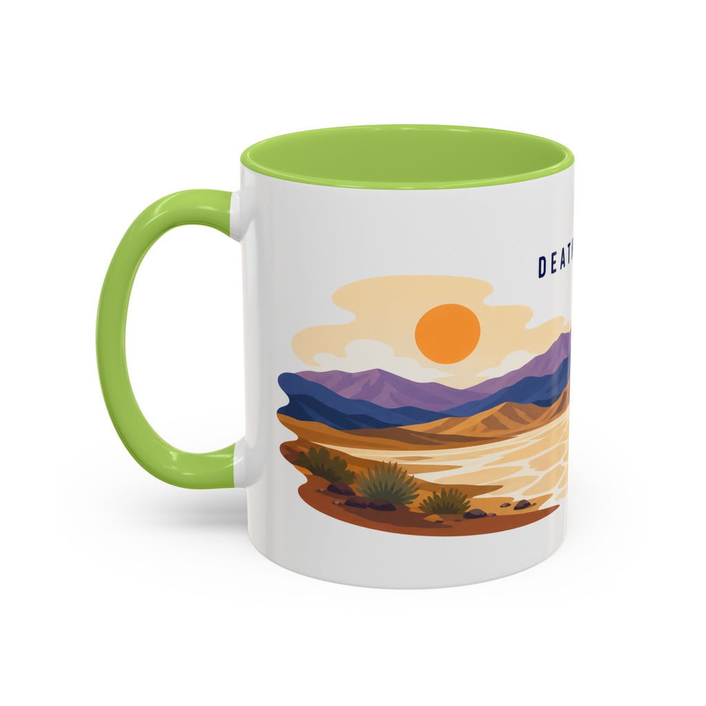 Death Valley National Park Coffee Mug | Solid Color Block Park Souvenir | 11oz 15oz Accent Mug